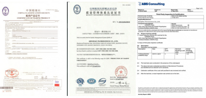 Corda offshore Marine Mooring Rope resistente UV del filo UHMWPE della barca 12 12