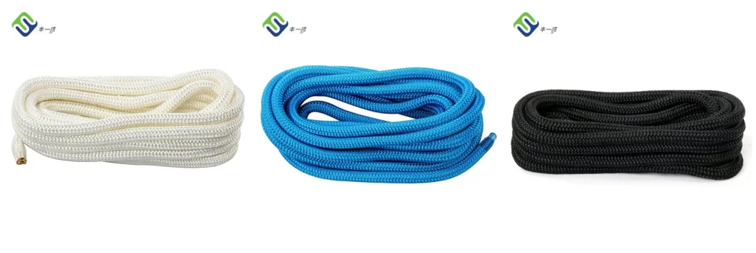 Multi Colors 1/4" - 1" doppia corda di nylon intrecciata corda di vela corda di ormeggio barca 4