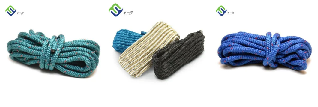 Multi Colors 1/4" - 1" doppia corda di nylon intrecciata corda di vela corda di ormeggio barca 5