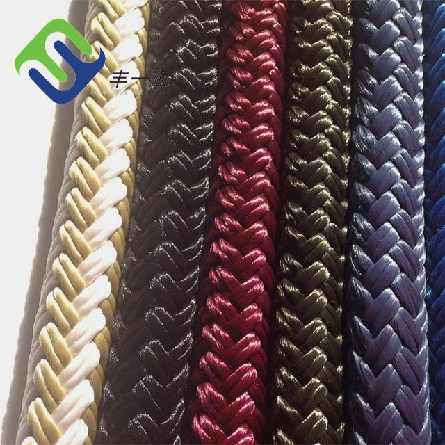Multi Colors 1/4" - 1" doppia corda di nylon intrecciata corda di vela corda di ormeggio barca 7