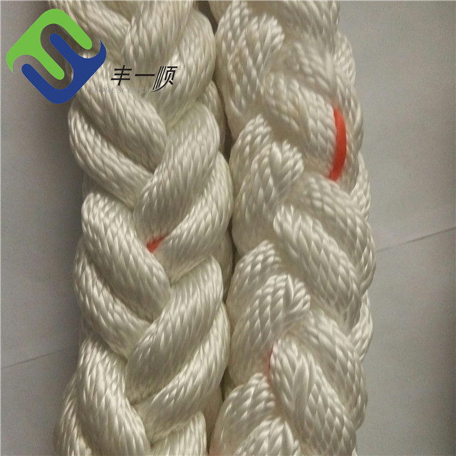 Poliestere bianco Marine 8 Strand Mooring Rope Abrasione resistente 5