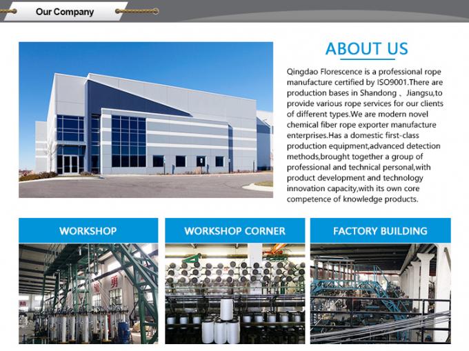 Corda di nylon di colore bianco di 32 mm di diametro con 3 fili di torsione 5