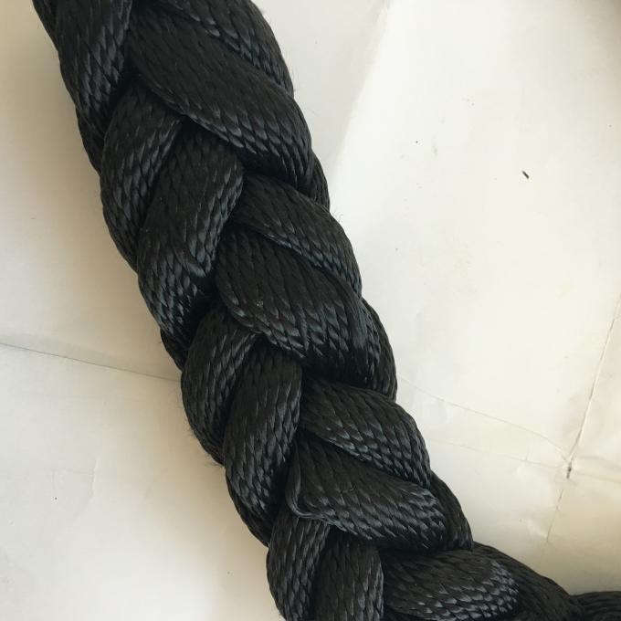 Bianco 53mm 8 Strand Poliester Barca Hawser Legato Fibra di rimorchiatura di ormeggio Forte corda per uso marino 4