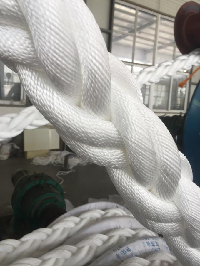 Bianco 53mm 8 Strand Poliester Barca Hawser Legato Fibra di rimorchiatura di ormeggio Forte corda per uso marino 6