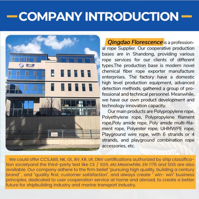 Bianco 53mm 8 Strand Poliester Barca Hawser Legato Fibra di rimorchiatura di ormeggio Forte corda per uso marino 10