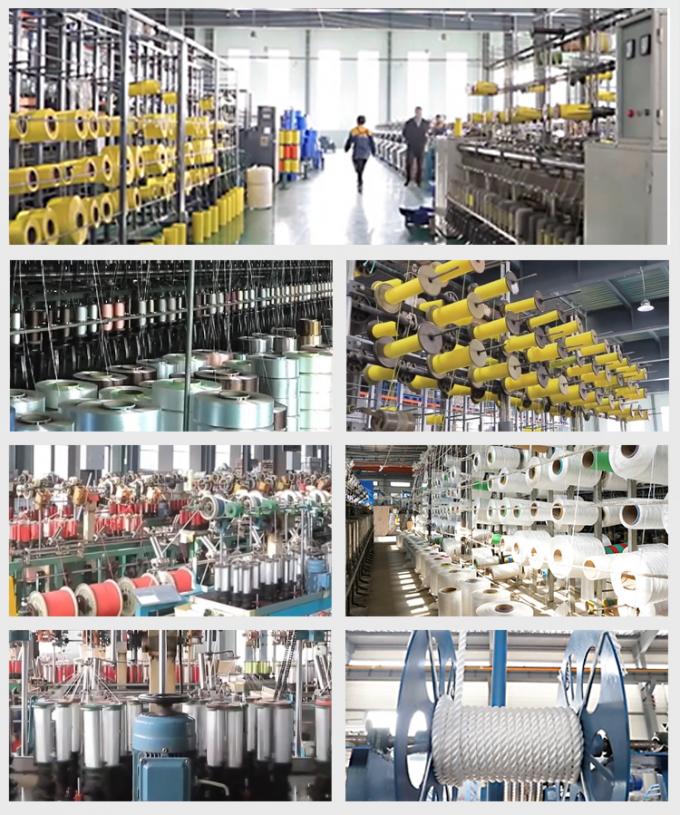 Bianco 53mm 8 Strand Poliester Barca Hawser Legato Fibra di rimorchiatura di ormeggio Forte corda per uso marino 12