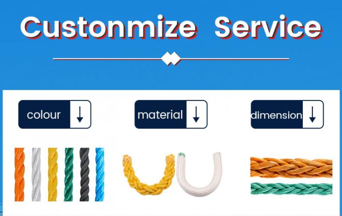 Polipropilene in PP bianco ad alta resistenza 8 fili di 64 mm per le corde marine 11