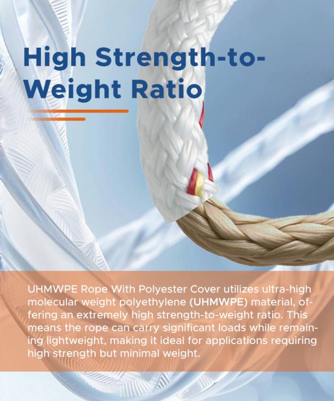 Giacca di poliestere a doppia treccia ad alta resistenza con corda di traino Uhmwpe Marine 1