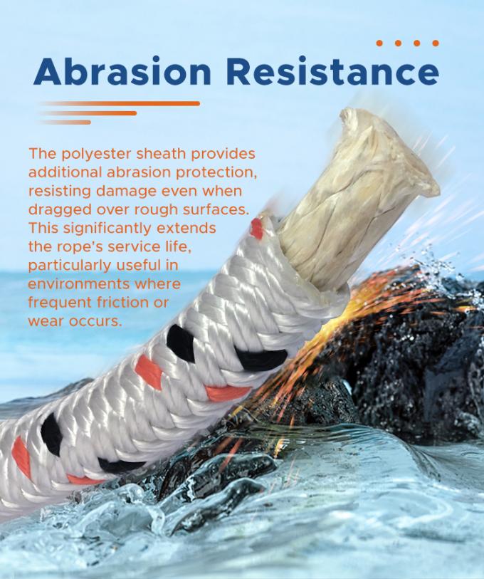 Giacca di poliestere a doppia treccia ad alta resistenza con corda di traino Uhmwpe Marine 2