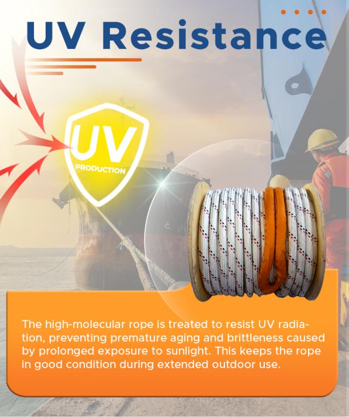 Giacca di poliestere a doppia treccia ad alta resistenza con corda di traino Uhmwpe Marine 6