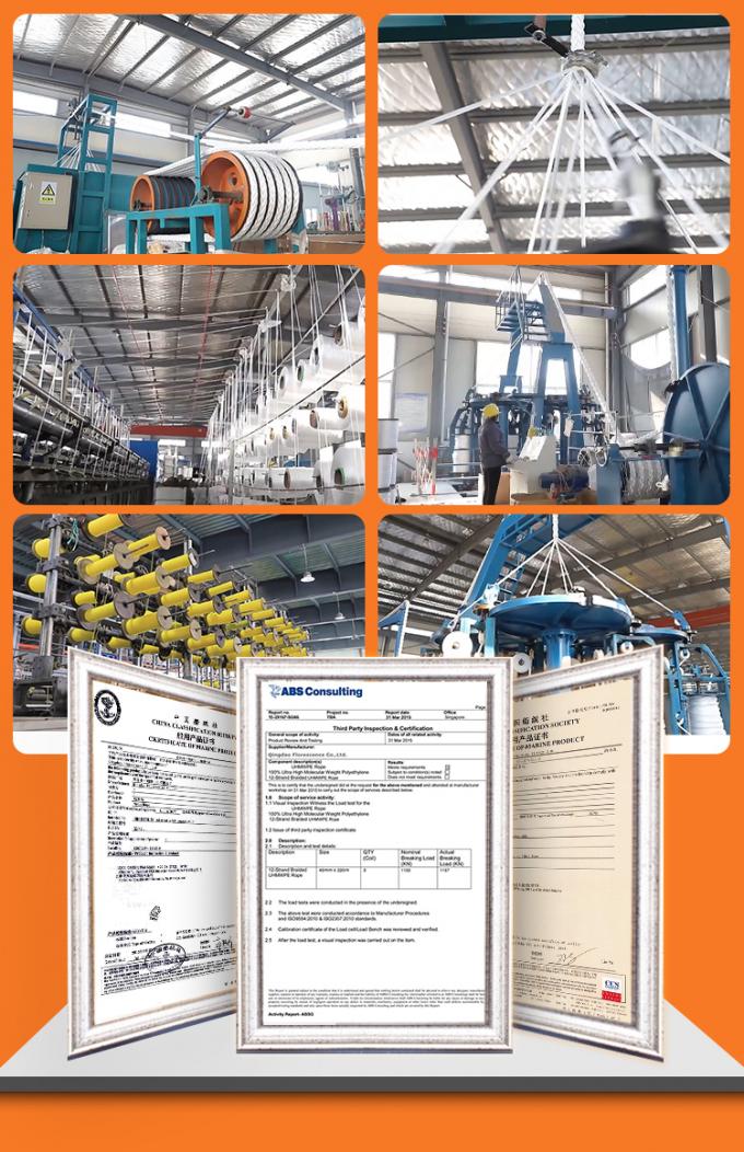 Giacca di poliestere a doppia treccia ad alta resistenza con corda di traino Uhmwpe Marine 9