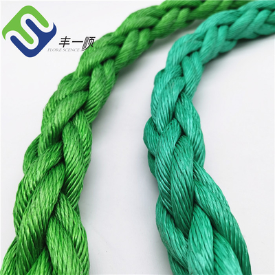 Corda quadrata 26mm di combinazione del filo misto giallo di colore verde 8 48mm per il marinaio