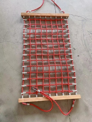 Amaca 150cmx80cm dei bambini del campo da giuoco di colore rosso con la corda di attaccatura