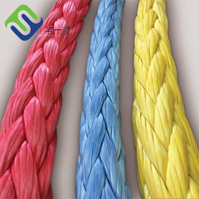 Corda UHMWPE sintetico Tow Rope del filo UHMWPE della barca 12 18mm per il marinaio