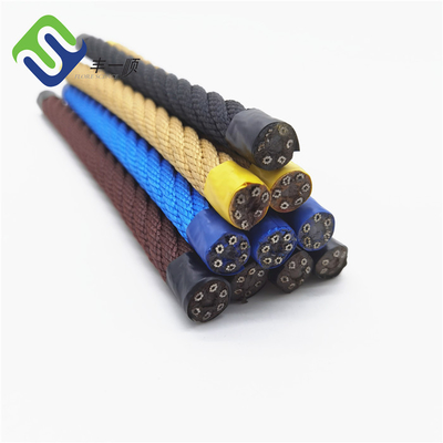 16 mm 6 fili di corda di combinazione in PP con filo di acciaio per reti da arrampicata