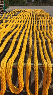 Colore rosso 24mmx220m 12 fili UHMWPE HMPE Spliced Mooring Rope per navi