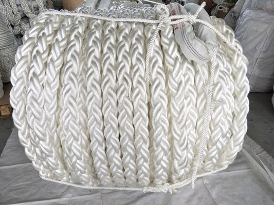 Marine Hawser Line 8 Strand Polyester Rope 48mmx220m Con 1,8m Spliced Eye