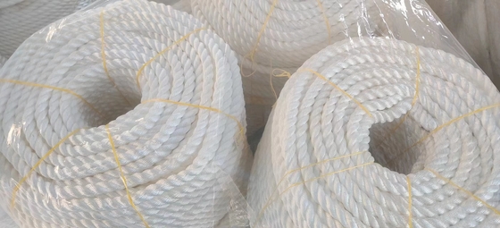 3 fili corda di nylon torciata bianca corda morbida per uso marino