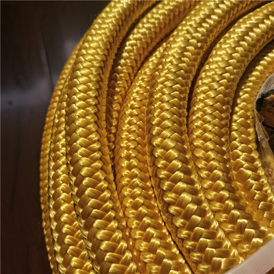 Colore giallo doppio intrecciato 10mmx200m corda UHMWPE con copertura in poliestere