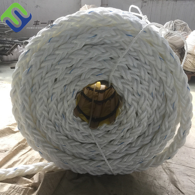 Colore bianco Poliestere marino corda intrecciata per il rimorchiamento delle navi ormeggio resistenza ai raggi UV 8 fili corda per navi