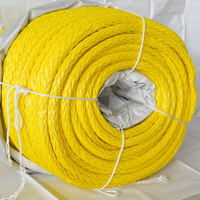 Peso pesante 44mm 96mm 100% 12 Strand Uhmwpe Fibra sintetica Marina rimorchio corda galleggiante