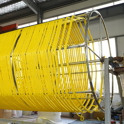 Peso pesante 44mm 96mm 100% 12 Strand Uhmwpe Fibra sintetica Marina rimorchio corda galleggiante