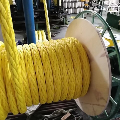 Alta resistenza 10mm 12mm 12 Strand Uhmwpe Fibre Winch Braid Line Marine Sail Rope Yacht