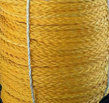 Alta resistenza 10mm 12mm 12 Strand Uhmwpe Fibre Winch Braid Line Marine Sail Rope Yacht