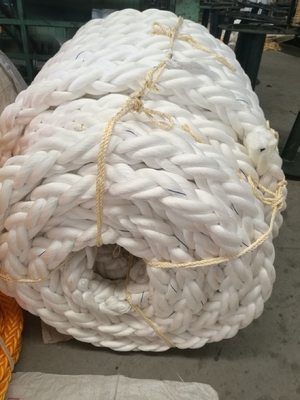 Al dettaglio 220 M Polipropilene PP bianco ad alta resistenza 8 fili 68 mm corda di attracco