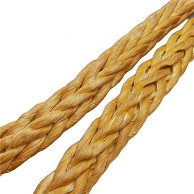 Alta resistenza 12 fili intrecciati UHMWPE fibra sintetica filo di filo di cavo di 48 mm di diametro per il rimorchio di navi marine ormeggio sacchetto a cerniera in acciaio