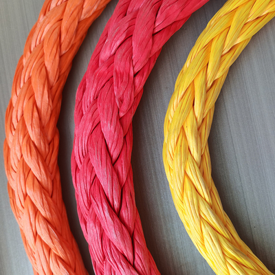 Peso pesante 44mm 96mm 100% 12 Strand Uhmwpe Fibra sintetica Marina rimorchio corda galleggiante