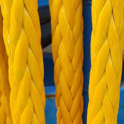 Corde marine UHMWPE pre-allungamento personalizzate 12 fili 48 mm HMPE Corda di ormeggio per navi