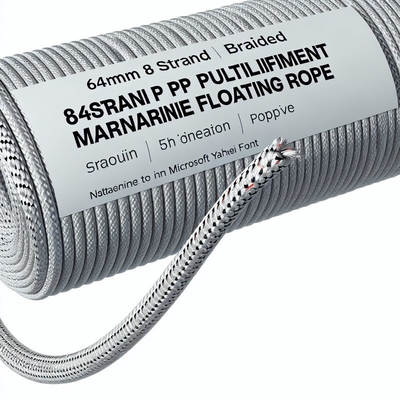 8 fili di corda di ormeggio marino in PP 30 mm-120 mm di polipropilene galleggiante