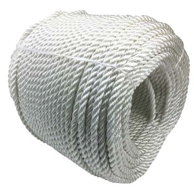 36mm 220m ogni rotolo 3 fili Twist Nylon Marine Corde colore bianco con rapporto di prova di fabbrica