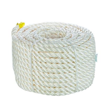 36mm 220m ogni rotolo 3 fili Twist Nylon Marine Corde colore bianco con rapporto di prova di fabbrica