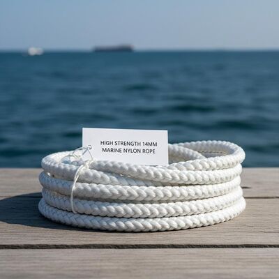 Corde di nylon di alta resistenza di 14 mm di diametro di grado 3 marino per barche e linee portuali