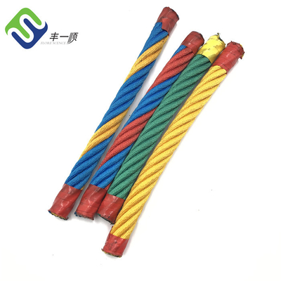 6 poliestere netto rampicante della corda 16mm di combinazione dei fili per il parco di divertimenti