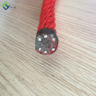 Resistente UV della corda di combinazione del poliestere del campo da giuoco 16mm con il centro d'acciaio
