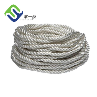 Corda di nylon 20mm torti ad alta resistenza bianchi del filo di nylon della fibra 3