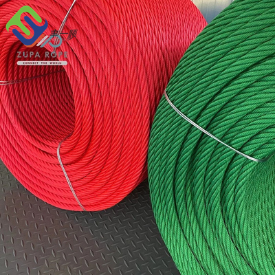 Corda di rinforzo d'acciaio resistente dell'abrasione della corda di combinazione del poliestere di 6*8 FC