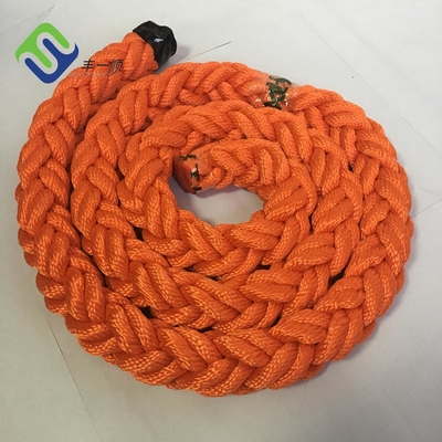 Corde resistente all'uso 48mm - 96mm Marine Mooring Boat Rope del poliestere di 8 fili
