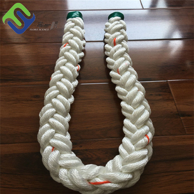 Filo di Marine Polyester Mooring Rope 8 resistente alla corrosione entrambe l'estremità con gli occhi