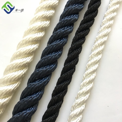 Linea di nylon multiuso corda dell'ancora di 3 fili del bacino del nero della poliammide
