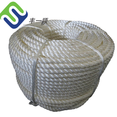 Cavo di nylon bianco resistente UV di tirata della corda di nylon torto 3 fili