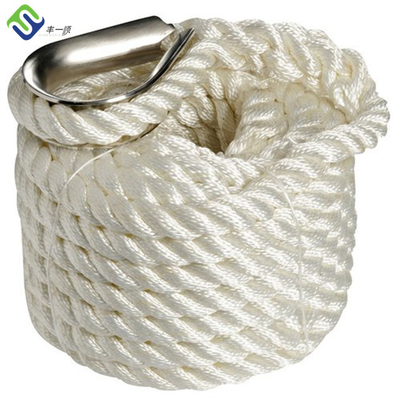Putrefazione di nylon torta Marine Boat Anchor Rope resistente della corda di 3 fili