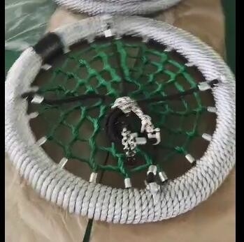 Grigio Verde Colore misto 100cm di diametro 12cm anello Parco giochi Swing di rete con elevata capacità di carico
