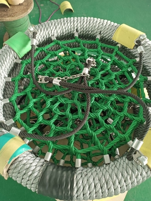 Grigio Verde Colore misto 100cm di diametro 12cm anello Parco giochi Swing di rete con elevata capacità di carico