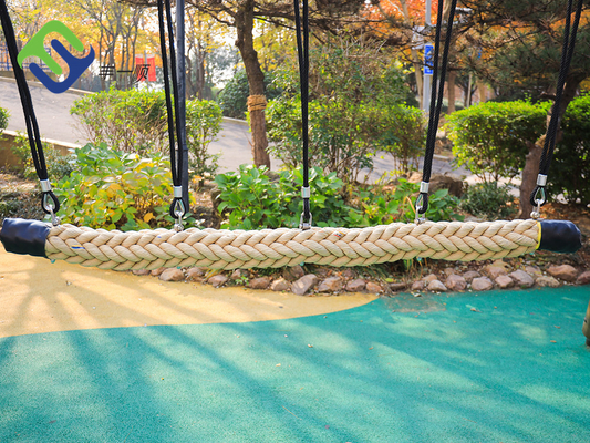 poliestere intrecciato fili naturali di colore 12 di 120mm Dia Net Playground Rope Bridge