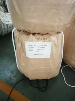 Colore bianco del filo del polipropilene pp Marine Ship Mooring Rope 8