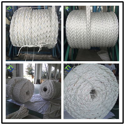 Colore bianco 104mmx220m Polipropilene barca ormeggio corda marina 8 filo con occhio spliced